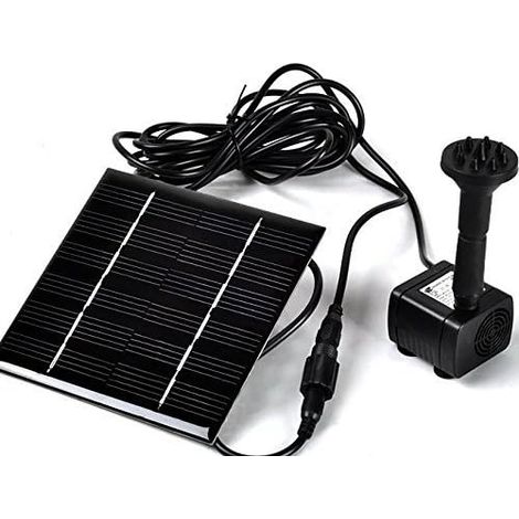 1 pompe à eau solaire, moteur sans balais, pour fontaine de jardin, piscine et bassin, fonctionnement automatique au soleil (1/4)