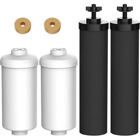 Filtre à eau Berkey noir charbon actif – Élimine métaux lourds, chlore, sédiments – Compatible systèmes Fluorinated – Pack combiné PF-2 (1/5)