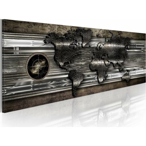 Tableau carte métallique - 120 x 40 cm (1/4)