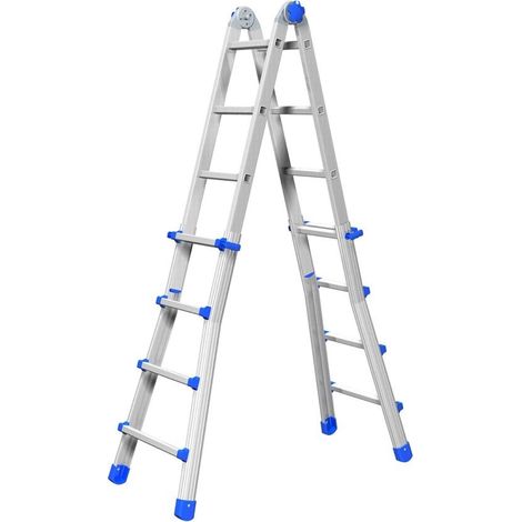 Escalera telescópica transformable, EQU55, 10+10 peldaños  Marchetti 20031