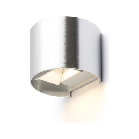 Faretto applique TITO R da parete  alluminio spazzolato 230V LED 6W IP54  3000K