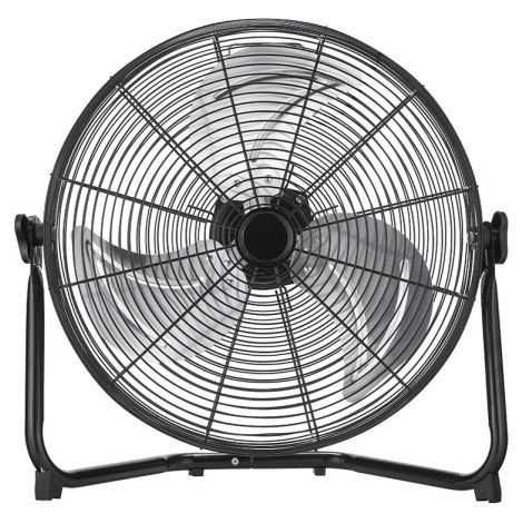 Fabrilamp – Ventilateur industriel Midas 100W – 3 vitesses réglables – Métal noir et chrome – Dimensions 51x55x22 cm