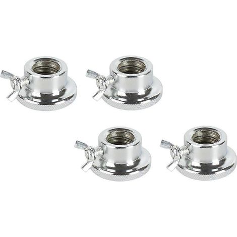 Écrous de sécurité pour haltères (lot de 4) pour la musculation, en fer et couleur argentée. (1/5)