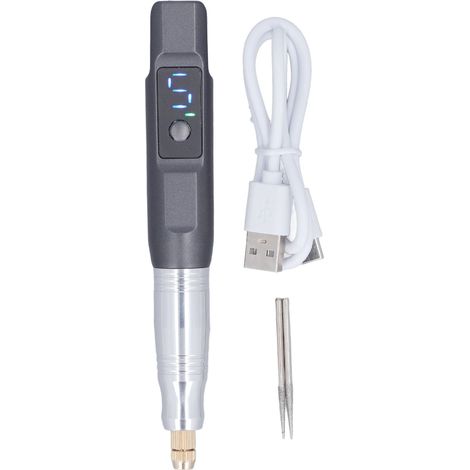 Wiederaufladbarer elektrischer Gravierstift, 5 Geschwindigkeitsstufen, tragbares Polier- und Schleifwerkzeug, 3,7 V, 10.000–30.000 U/min (1/5)