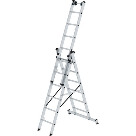 MUNK Mehrzweckleiter mit Nivello® Traverse 3x6 Sprossen (1/5)