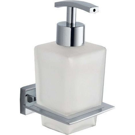 Aqualine Apollo - Dispenser di sapone con supporto, vetro satinato/cromo 1416-19