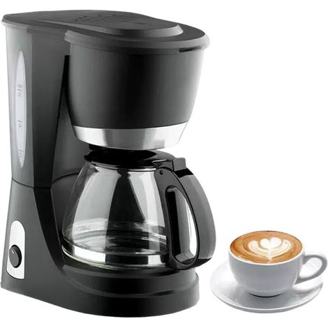 Kaffeemaschine, 8 Tassen Fassungsvermögen, 830 W, Warmhaltefunktion, automatische Abschaltung, Permanentfilter, Anti-Tropf-System, kompakt und tragbar, leicht zu reinigen