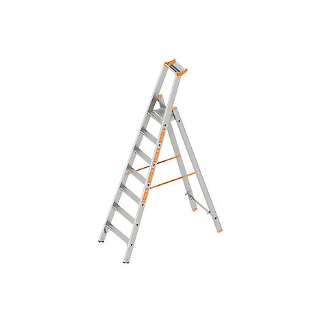 Escalera tipo tijera  acceso por un lado  7 peldaños incl