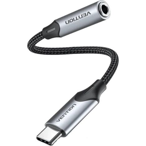 Konverter vention bgmhf/ Klinke 3.5 weiblich - usbusb typ-c männlich/ 1m/ grau