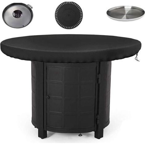 Waterproof and dustproof 420D Oxford fabric cover for round fire pits. (1/4)