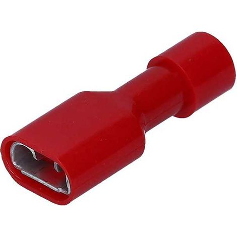 Cosse de câble 6,3x0,8 Femelle Isolé Rouge Renforcée