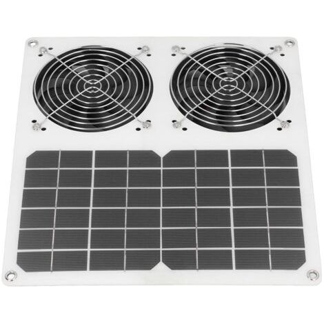 DEESSE SHOP-Ventilateur alimenté par Panneau Solaire, Ventilateur de Ventilation à énergie Solaire 12 Pouces étanche pour Poulailler (1/5)