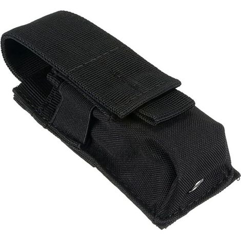 Pochette Lampe Poche, 14×4cm Étui Poche Torche Molle Étui Lampe Poche Nylon pour Camping en Plein Air Randonnée (1/5)