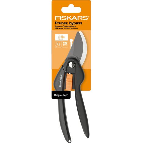 Fiskars SingleStep P26 ergonomische Schwarz-Orange Gartenschneider