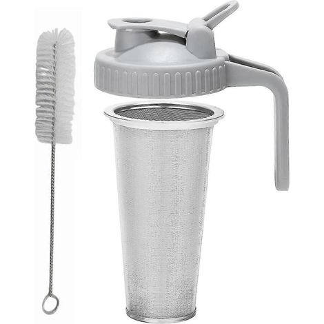 Filtre à café pour infusion à froid avec couvercle bec verseur pour bocal Mason à large ouverture de 950 ml, acier inoxydable 304. (1/5)