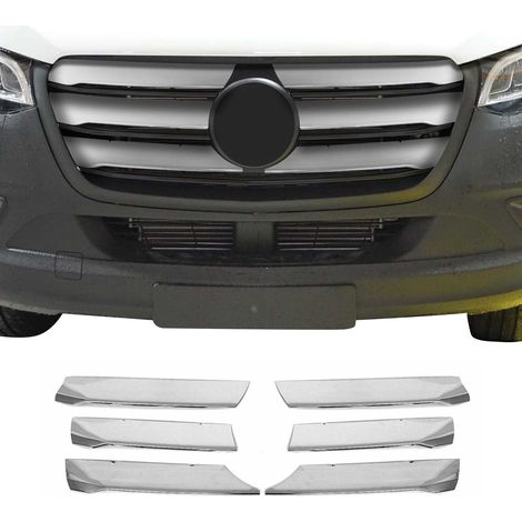 Moulure de Grille de Calandre pour Mercedes Sprinter W907 2018-2026 Chromé 6Pcs (1/5)
