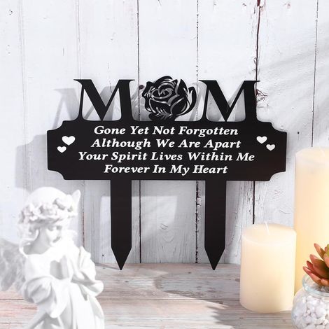 Décorations funéraires pour cimetière, plaques commémoratives en métal étanche, décoration extérieure pour jardin et cimetière. (1/5)