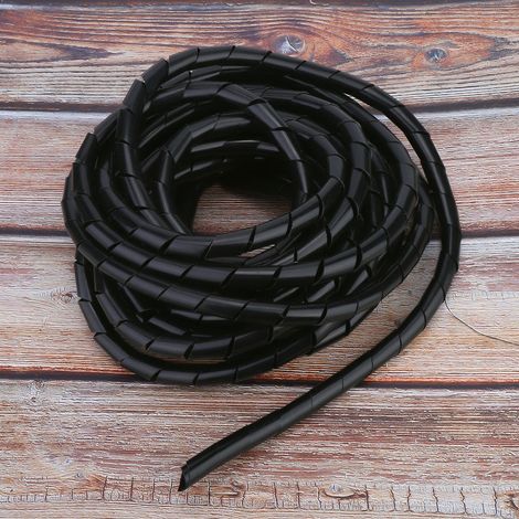 Lot de 2 gaines de protection spiralées en PP noir de 12 mm (1/5)