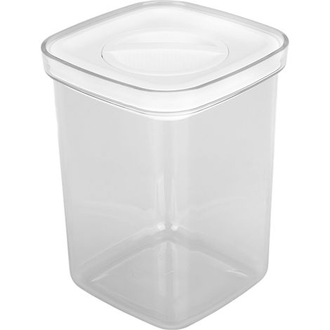 Boîte de conservation alimentaire cuisine étanche bac transparent avec couvercle pour riz céréales mélangées blanc 1300 ml en ABS (1/5)
