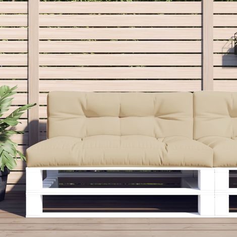 Cojines para palets 2 unidades tela beige