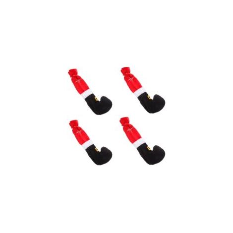 Fundas para patas de mesa para decorar las patas de las sillas, calcetines para Navidad, reuniones en el comedor, respaldos de sillas - Crezuo