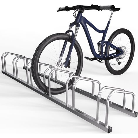 Monzana – Râtelier vélos métal pour 6 vélos – Support de rangement pour pneus jusqu'à 65 mm – Montage facile au sol ou mur – Dimensions 50x32x27cm