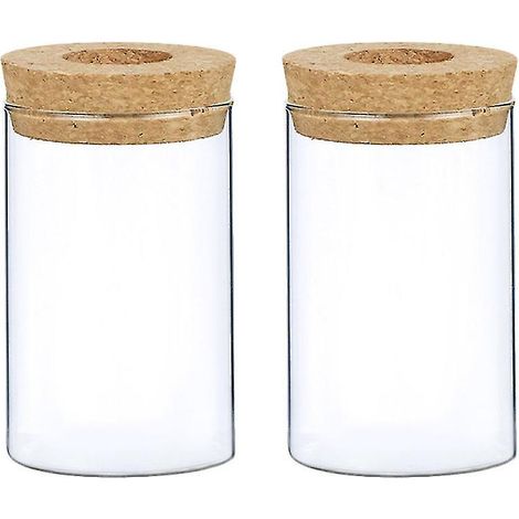 2 vases en bois et verre artistique (1/3)