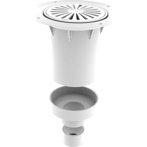 AKW TF75 Bottom Outlet Plastic Shower Waste for Vinyl Flooring (1/2)