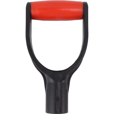 Manche de pelle ergonomique, rouge et noir, pour sols lourds et neige mouillée, installation rapide (1/5)
