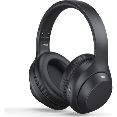 Auriculares inalámbricos Bluetooth circumaurales negros - TES264N - Livoo - (1/5)