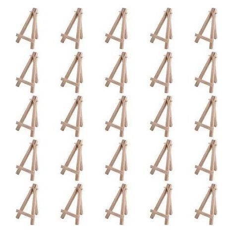25 mini chevalets en bois de 12,5 cm pour cartes de visite et présentoirs (1/5)