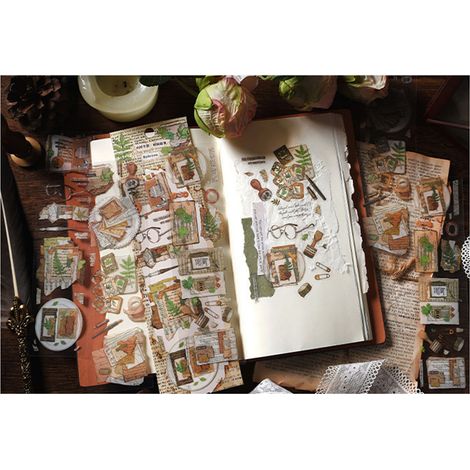 Autocollants infeelmePET Série Maison de Montagne, Décoration pour Journal de Plantes, 6 Lettres d'Amour, Jamais Fatigué (1/5)