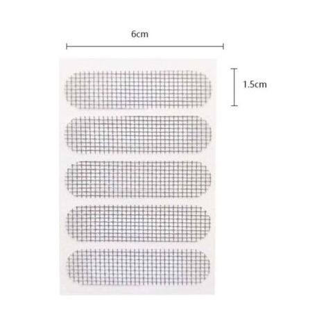 Lot de 20 rubans adhésifs de réparation d'écran, patchs de réparation d'écran, kit de réparation de fenêtre, réparation d'écran adhésif (trou rotatif blanc)