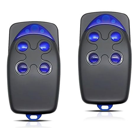 433.92 MHz 4-Channel Gate Remote Control for FLO4-RS, Pack of 2 Garage Door Remote Controls, 50-150M Range, Durable ABS (1/5)