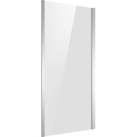 Baridi DH296 Side Panel for Sliding Shower Doors, 6mm Tempered Glass - Chrome (1/5)