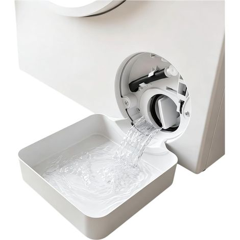 Bandeja de drenaje para lavadora, bandeja de goteo universal para lavadoras de carga frontal, bandeja de recolección de agua antifugas para la limpieza del filtro, accesorio de lavandería reutilizable