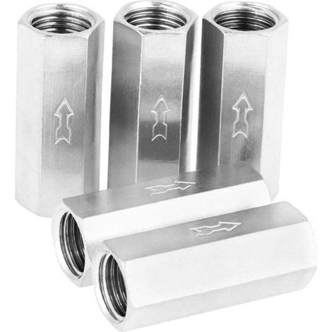 Clapet anti-retour d'air, 5 pièces en cuivre 1/4'' femelle fileté plein passage unidirectionnel clapet anti-retour de gaz compresseur dispositifs de contrôle accessoire pour air uniquement (1/4)