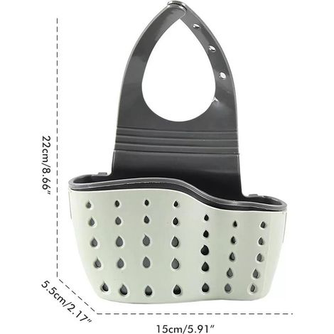 Égouttoir éviers réglable PP 22x13x5,5 cm range-eponges savon cuisine salle de bain organiseur lavabo (1/2)