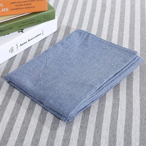 Housse de canapé de massage/spa en coton doux avec ouverture pour le visage, bleu marine
