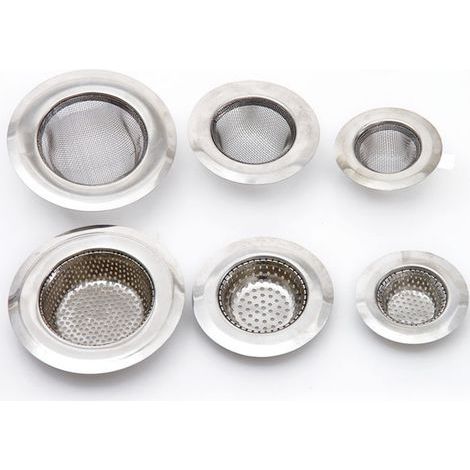 Acier inoxydable évier filtre maille cuisine fournitures métal laitier entonnoir outil égout drain anti-blocage sol drain (1/5)