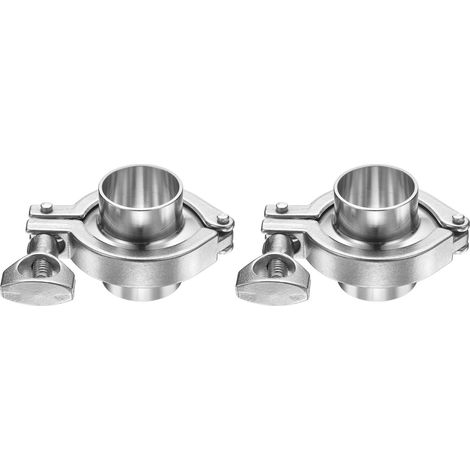 2 Jeux De Clamp Tri hygiénique Raccord De Clamp hygiénique Argent (1/5)