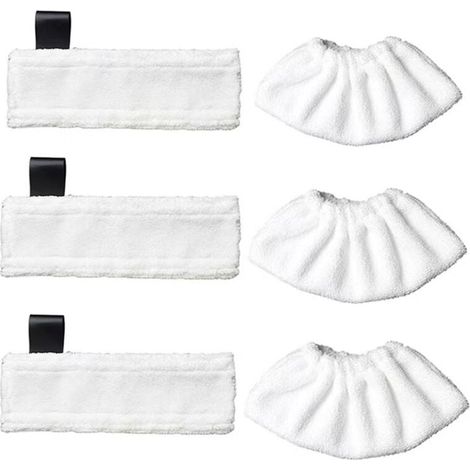 Microfiber Cleaning Cloths and 3 Microfiber Steam Cleaning Sleeves for MUMU Steam Cleaners (1/4)