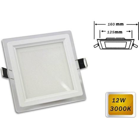 Trade Shop - SCHLANKES LED-EINBAU-PANEL, QUADRATISCH, 12 WATT, WEISSES LICHT 6500 K, 3000 K, 4000 K, P-125EQ -