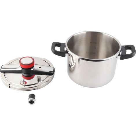 Cocotte minute grande capacité 5L, acier inoxydable 304, anti-explosion, multifonction pour usage domestique (1/5)