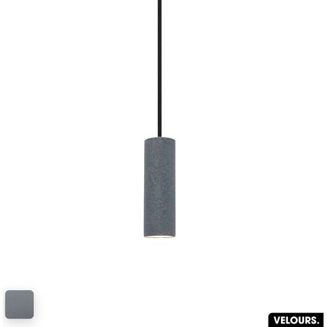 Lampe de suspension en velours - MATUBA VELVET  GRIS  LED 6W (1/2)