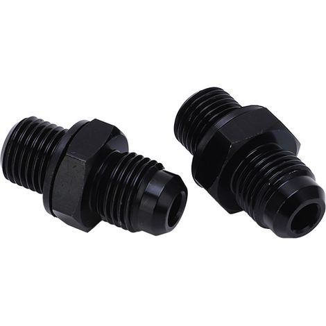 Adaptateur de refroidisseur d'huile de transmission 6AN-1/4NPS, paire, aluminium, noir, type court, antirouille (1/5)