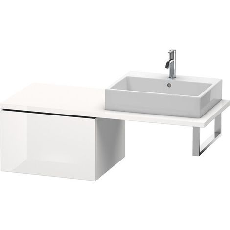 Meuble bas console L-CUBE 400x620x547mm blanc brillant lack