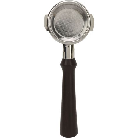 Portafilter pour Expobar E61 de 58mm en bois avec filtres en acier sans fond pour contrôle de l'extraction (1/5)