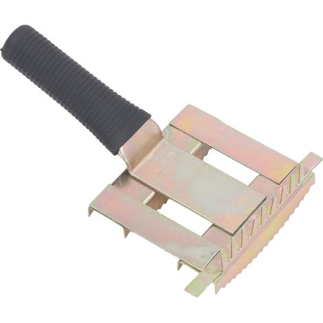 Peigne de toilettage pour bétail, brosse en métal pour soulager les démangeaisons, brosse pour poils de vache et de mouton, avec poignée souple, couleur or. (1/5)