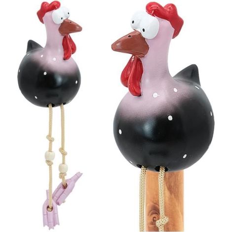 1 Statue de poule en résine, décor extérieur résistant aux intempéries, déco jardin et cuisine, idéale pour Pâques et cadeaux jardiniers (1/4)